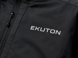 EKUTON logoga must tööjope kuumpressitud logoga